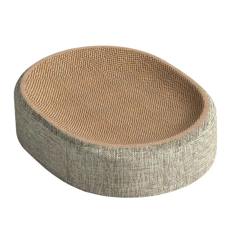 Snowy & Hope Oval Sisal Cat Scratcher Bed