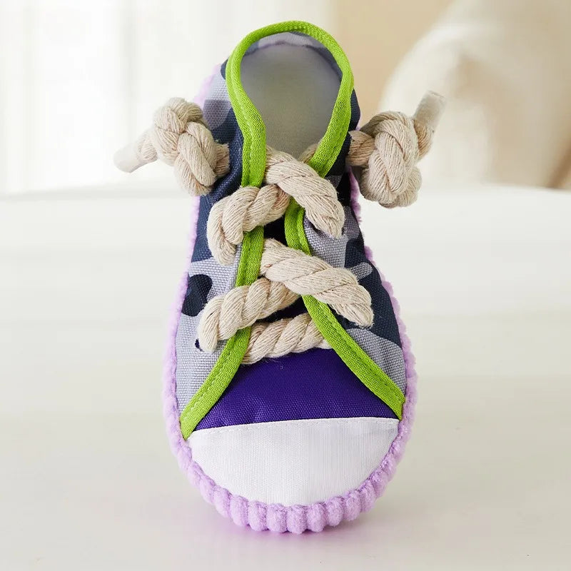 Snowy & Hope Squeaky Shoe Rope Dog Toy
