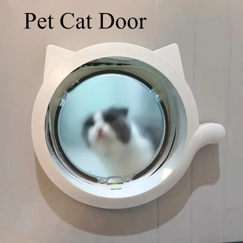 Pet Cat Door For Glass Door Free Access For Cats Puppies Automatic Pass Through Pet Door Easy Install Small Pet Entry Exit Door