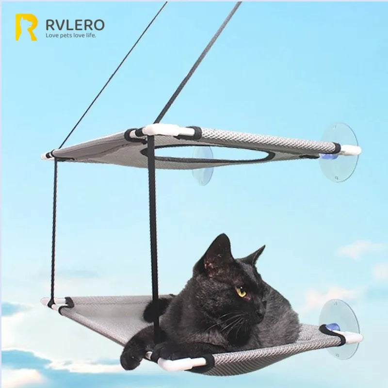 Snowy & Hope Double-Layer Window Cat Hammock