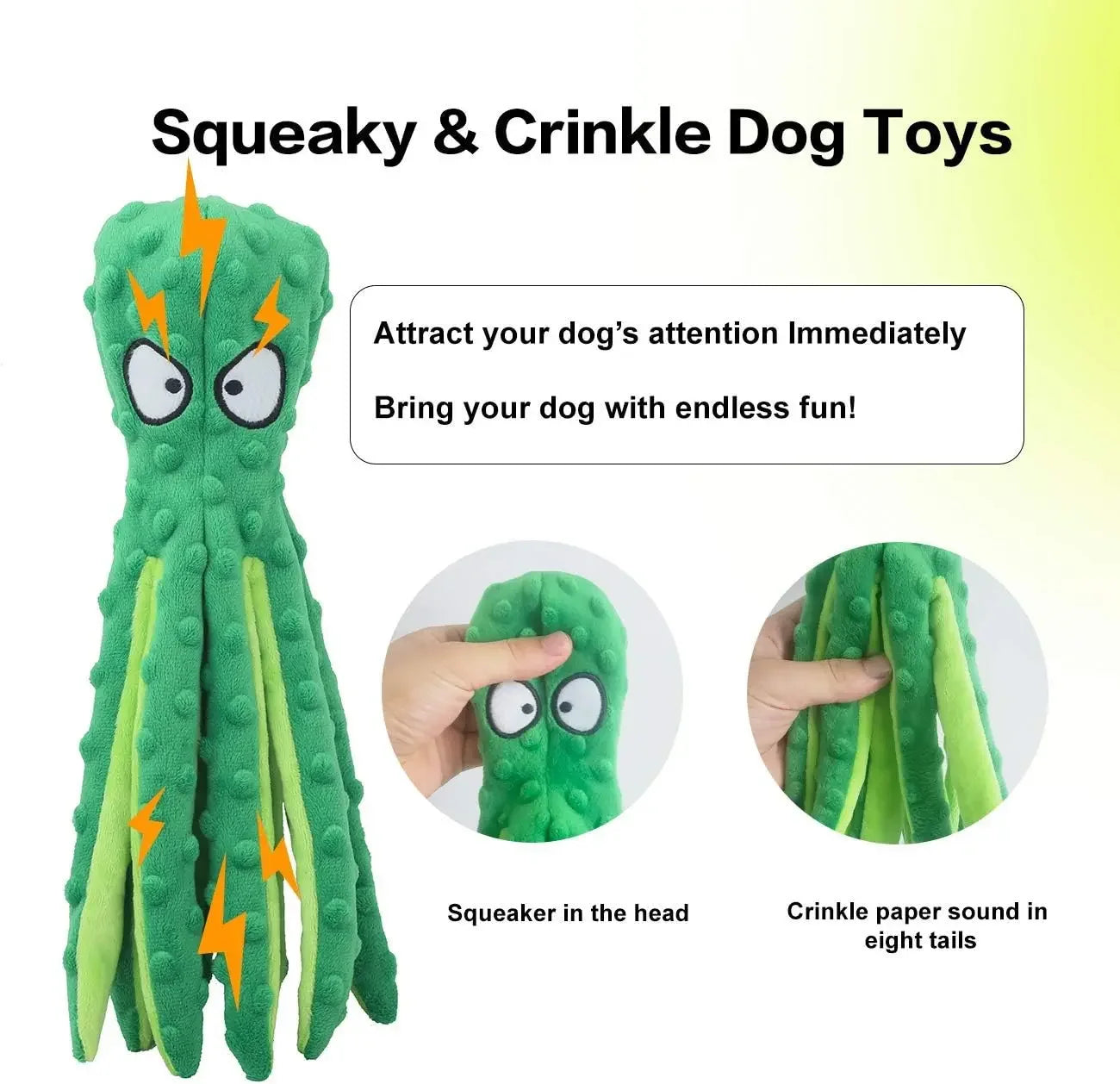 Snowy & Hope Soft Octopus Dog Toy