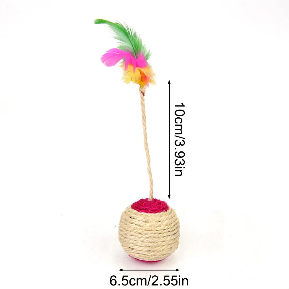 Snowy & Hope Sisal Feather Play Ball
