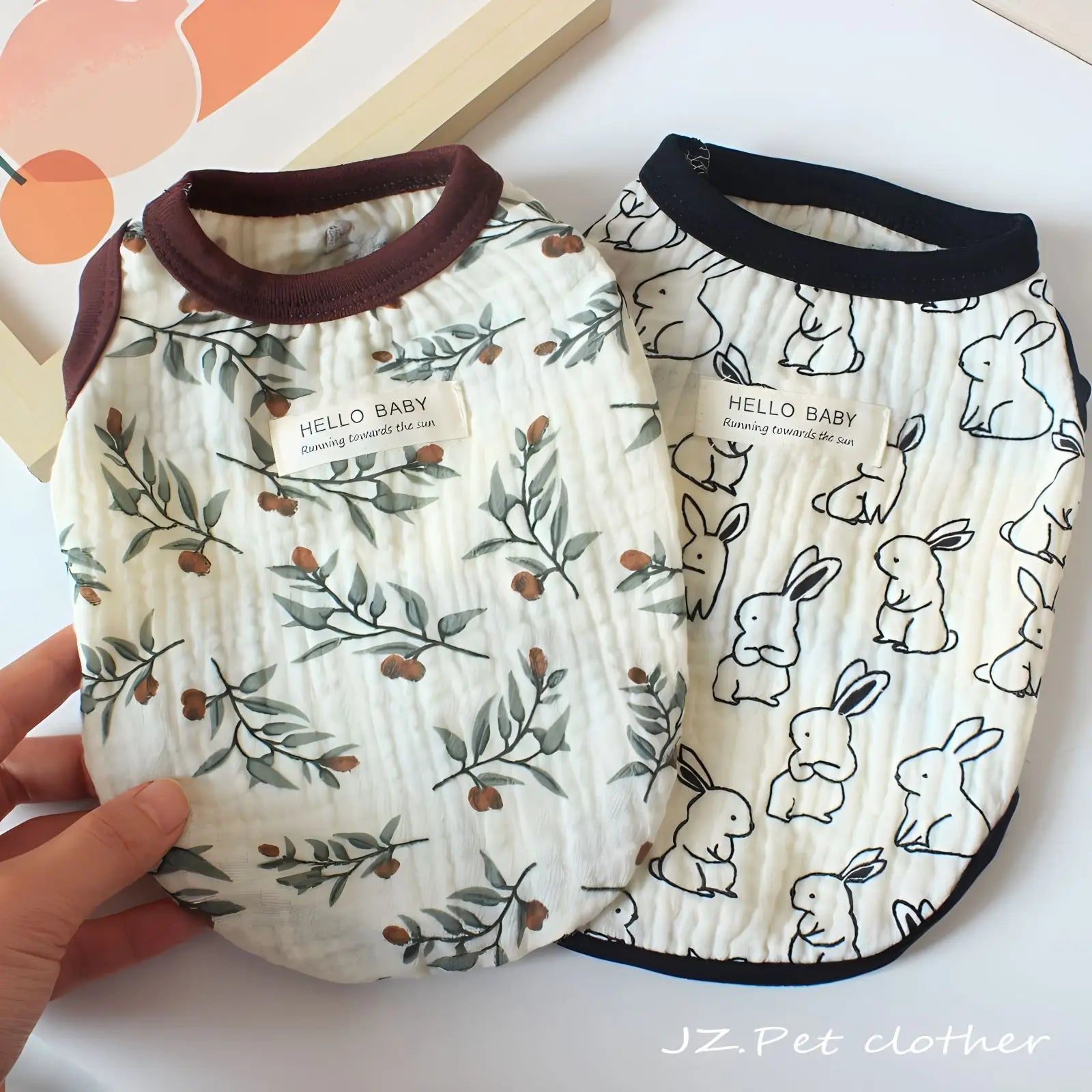 Pet Pleated Rabbit Flower Vest Spring Cat Vest Puppy Clothes Teddy Bear Thin Vest Pajamas Puppy Clothes