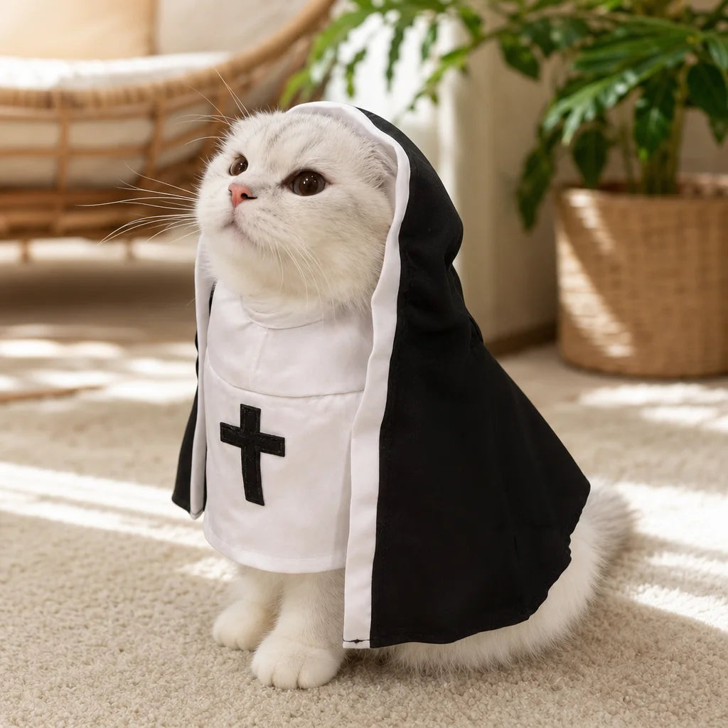 Pet Costume Clothes for Small Medium Dogs Cats Funny Halloween Decorative Cosplay  Dresses Witch Pet Photo Prop