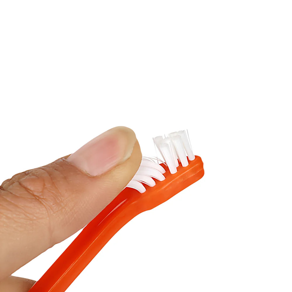 Pet Toothbrush Single Head for Cats Dogs Oral Care Teeth Cleaning Soft Bristles Pet Grooming Tool for Puppy Kitten Pet Supplies
