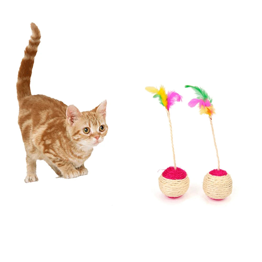 Snowy & Hope Sisal Feather Play Ball