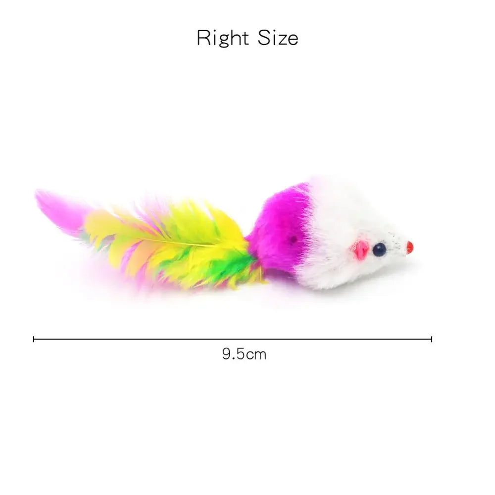 Snowy & Hope Feather Mouse Toy Set