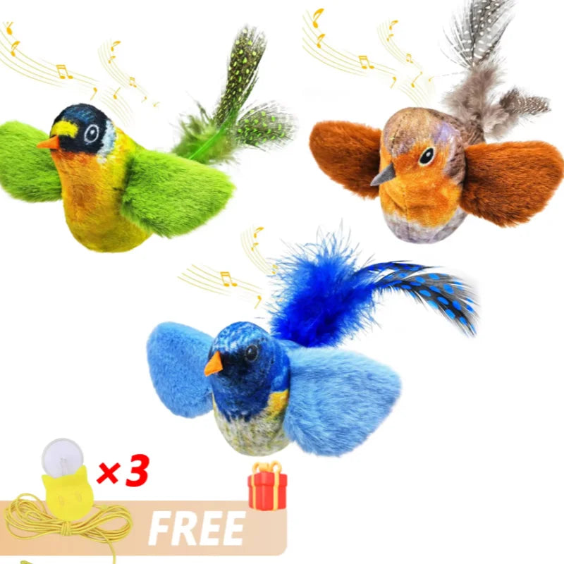 Snowy & Hope Lifelike Catnip Bird Set