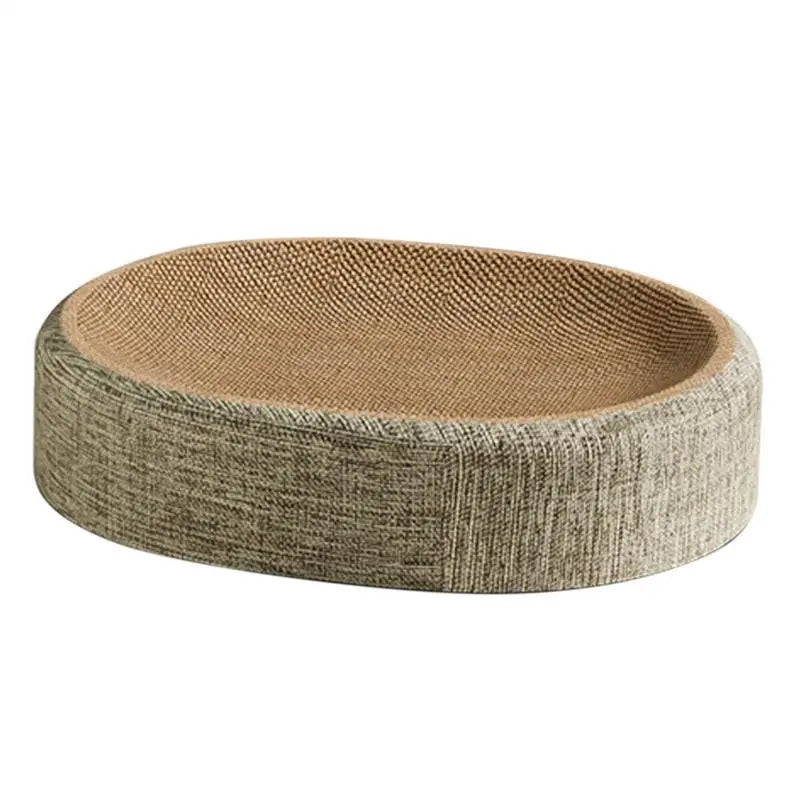 Snowy & Hope Oval Sisal Cat Scratcher Bed