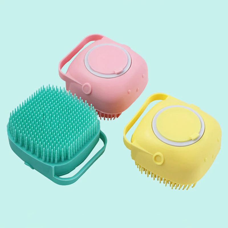Snowy & Hope Shampoo-Dispensing Pet Bath Brush