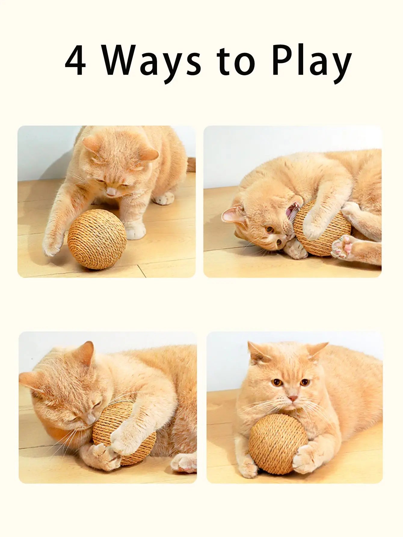 Snowy & Hope Sisal Scratching Ball