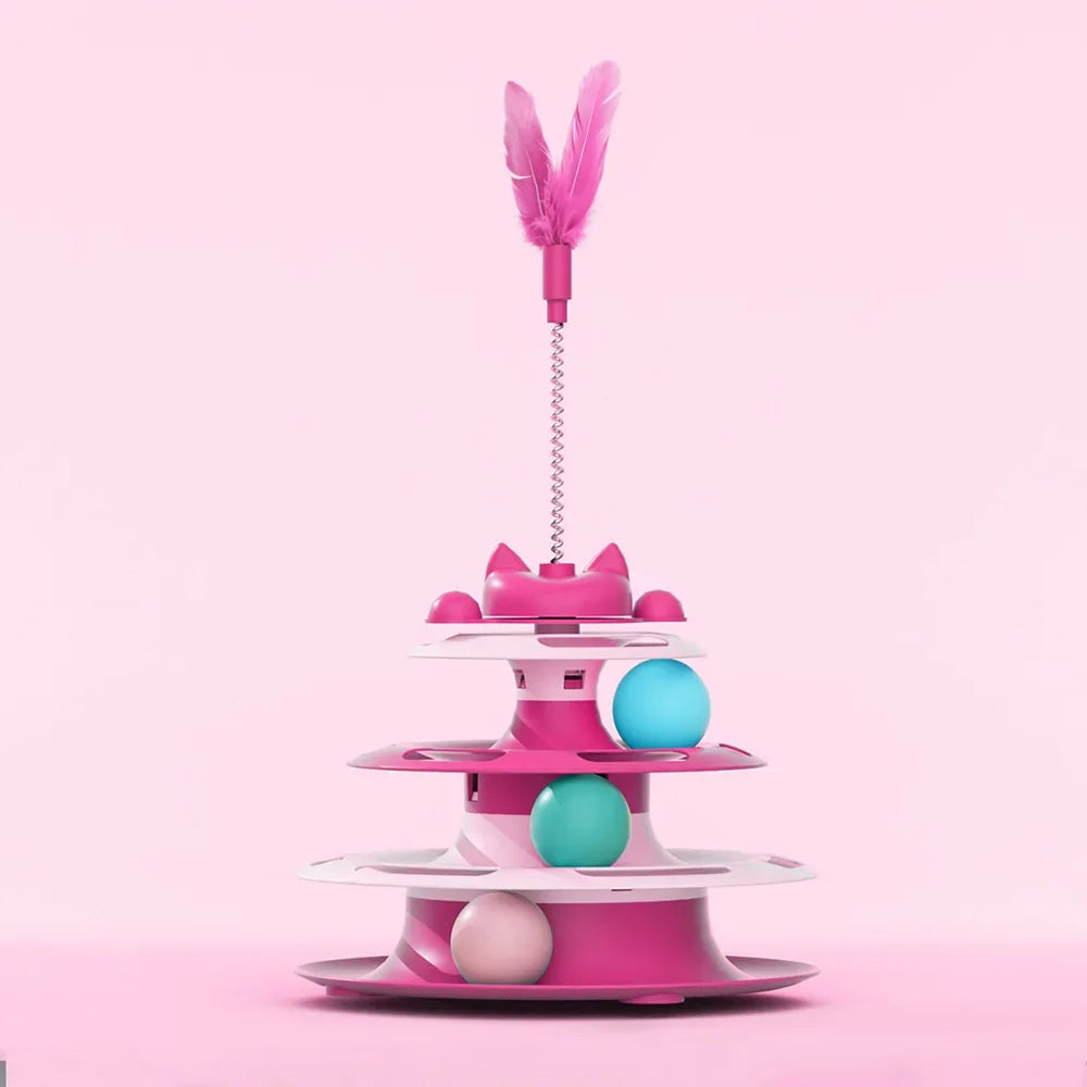 Snowy & Hope Cat Turntable Play Toy