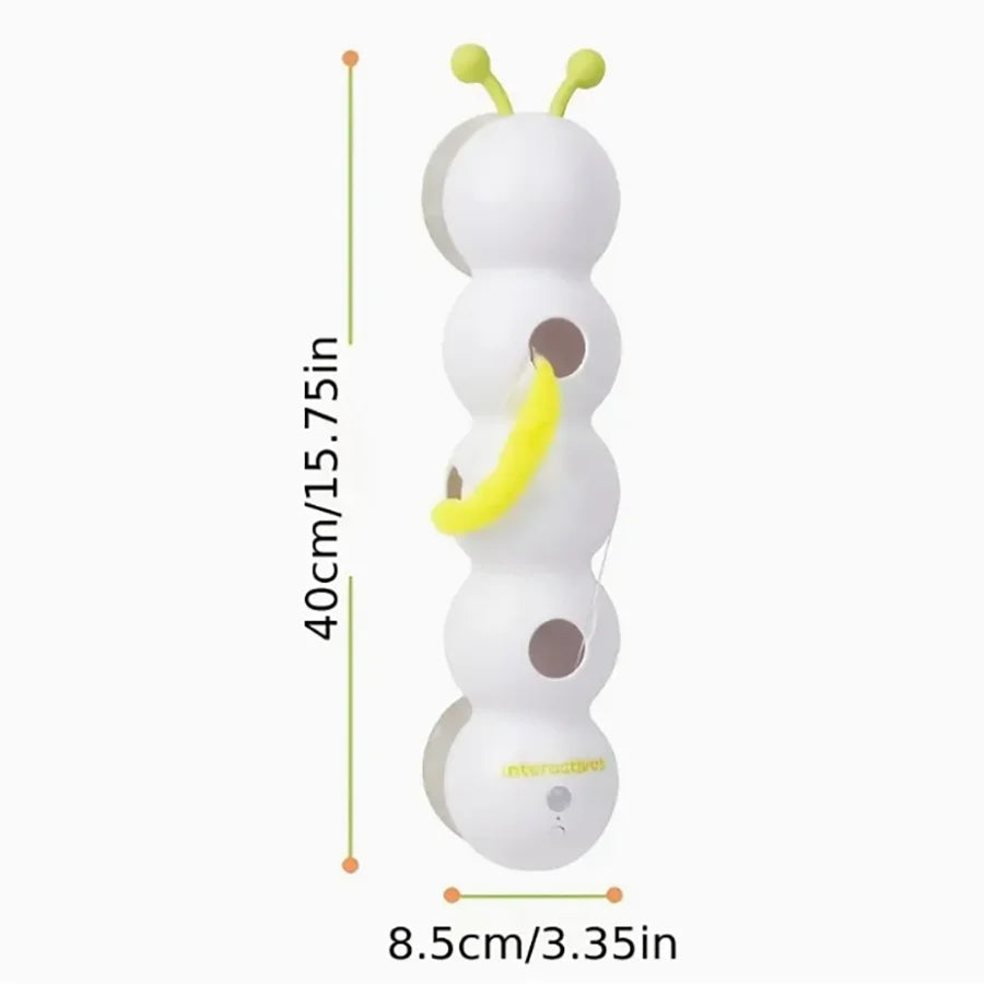 Pet caterpillar toy, self-amusement artifact，USB Rechargeable，Rounded withouthurting cats，Simulate biological trajectory