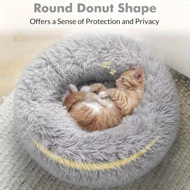 Snowy & Hope Round Plush Pet Bed
