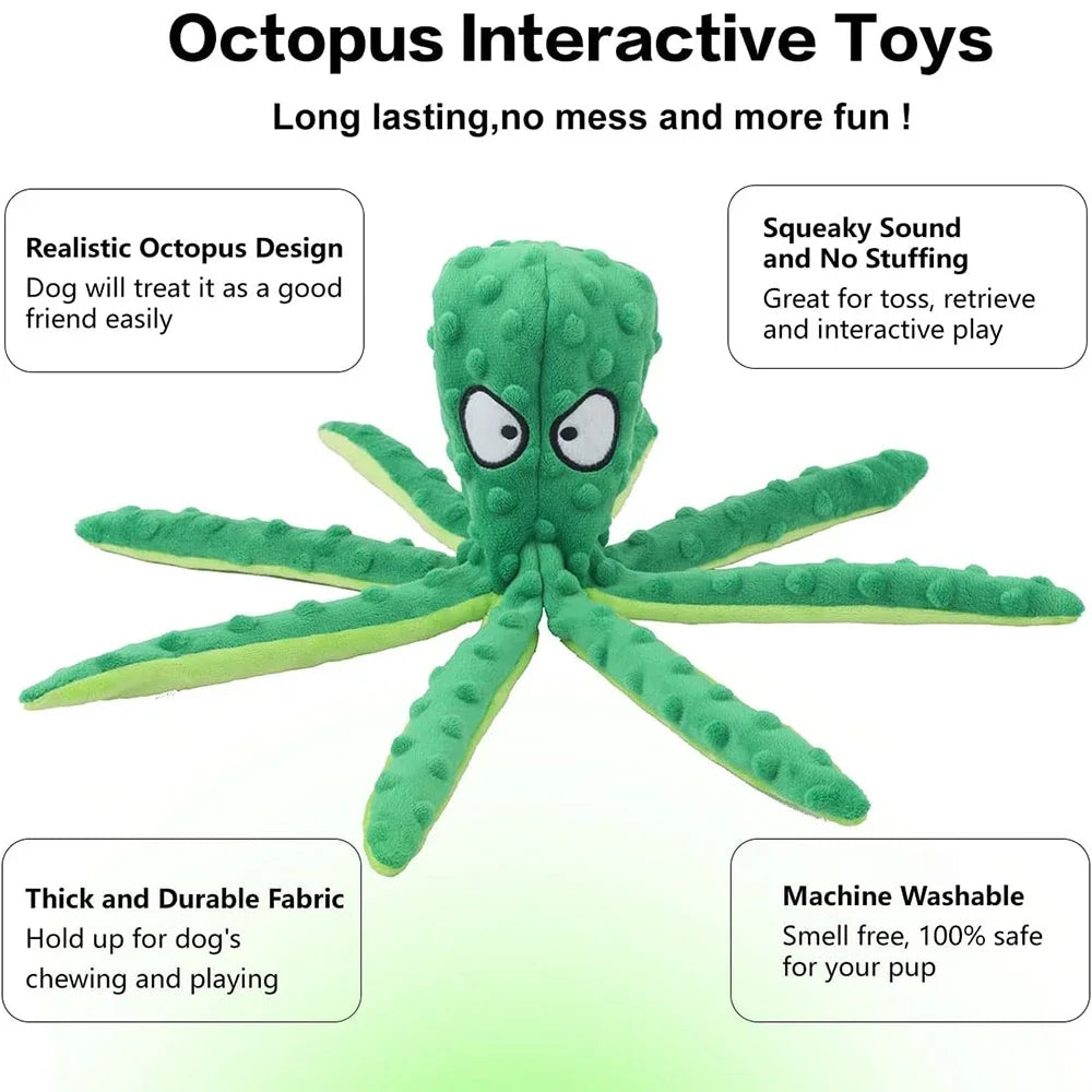 Snowy & Hope Soft Octopus Dog Toy