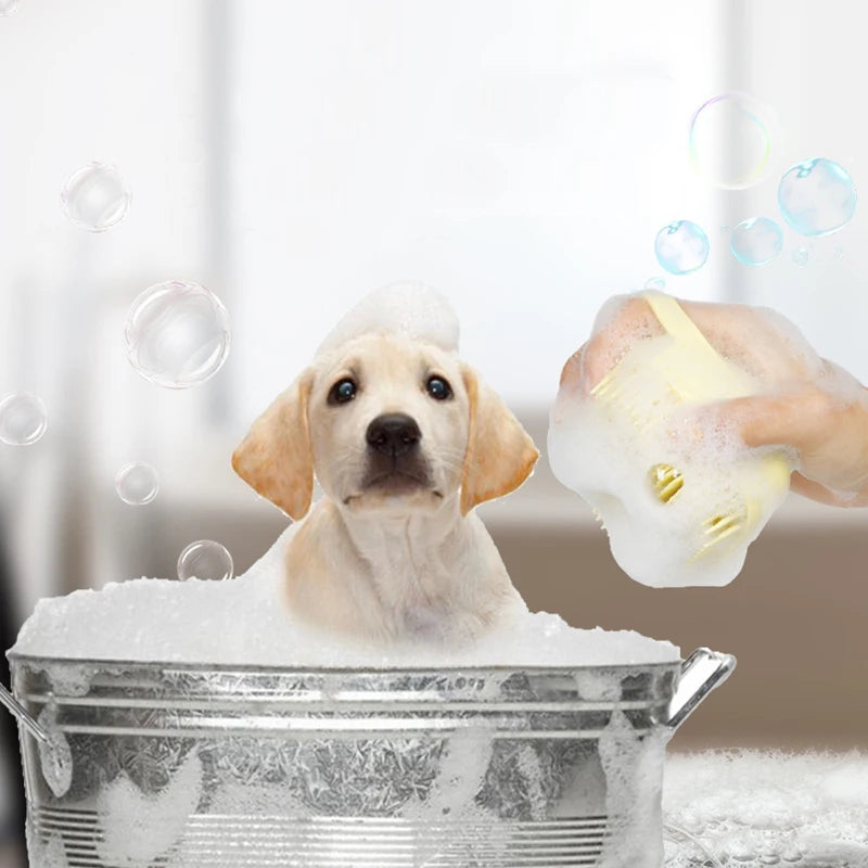 Snowy & Hope Shampoo-Dispensing Pet Bath Brush
