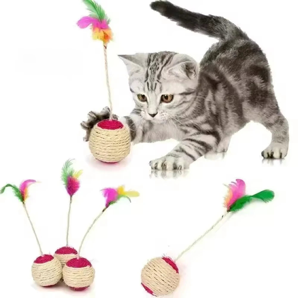 Snowy & Hope Sisal Feather Play Ball
