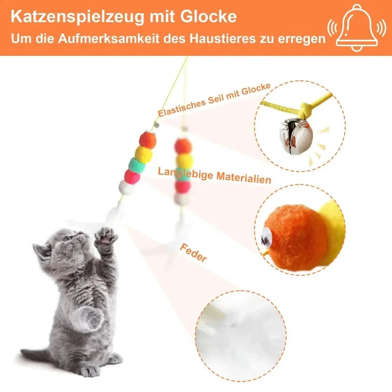 Snowy & Hope Feather Caterpillar Cat Toy