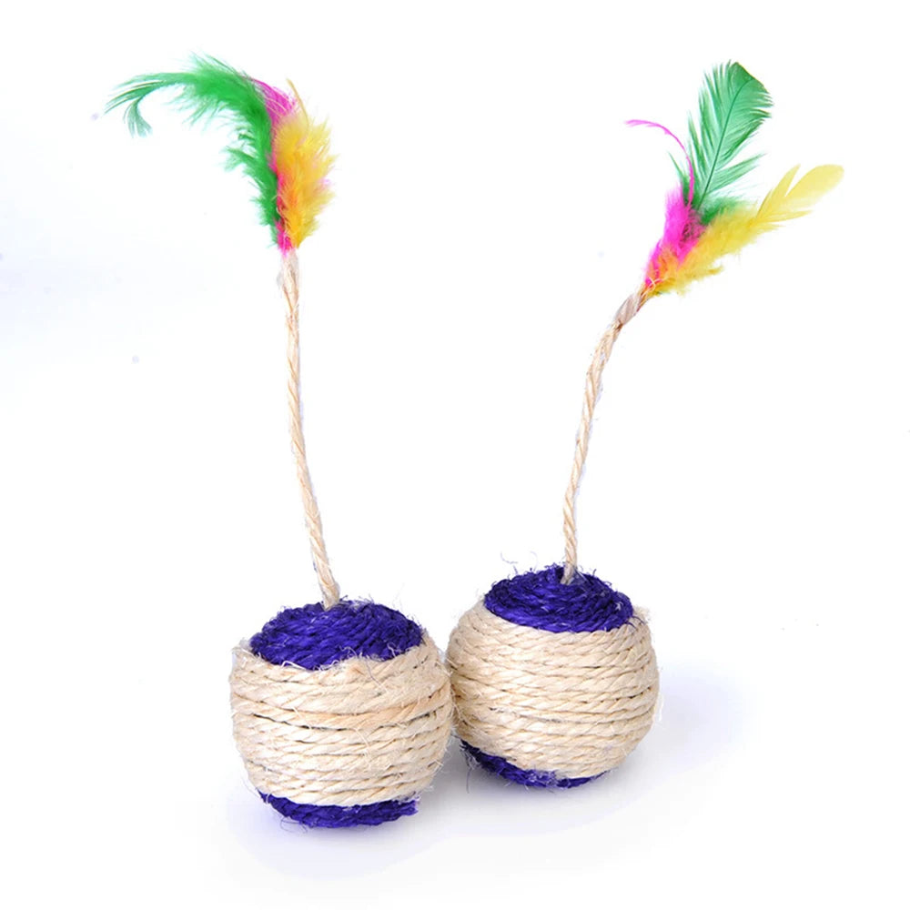 Snowy & Hope Sisal Feather Play Ball