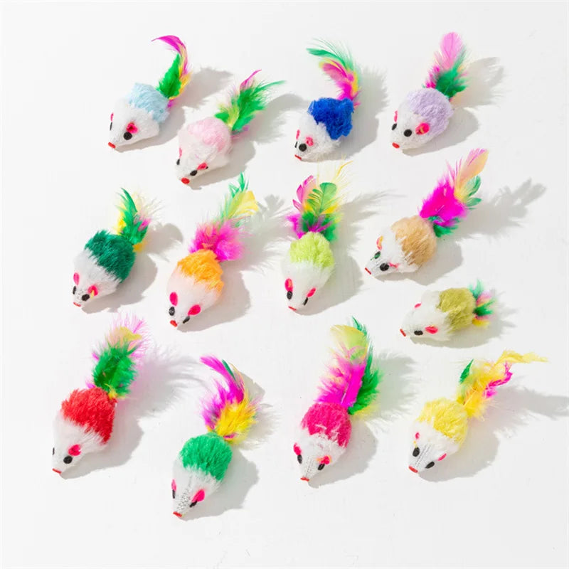 Snowy & Hope Feather Mouse Toy Set