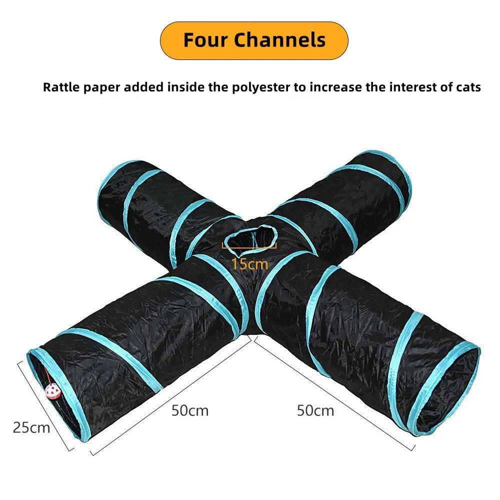 Snowy & Hope Multi-Shape Cat Play Tunnel