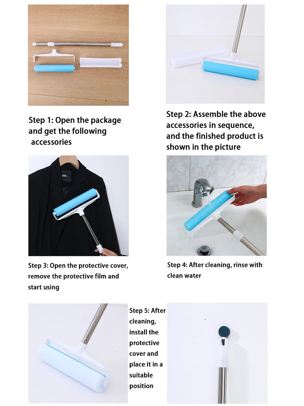 Snowy & Hope Reusable Pet Hair Cleaning Roller