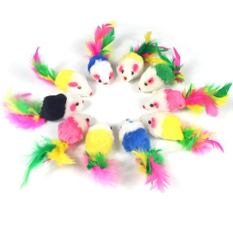 Snowy & Hope Feather Mouse Toy Set