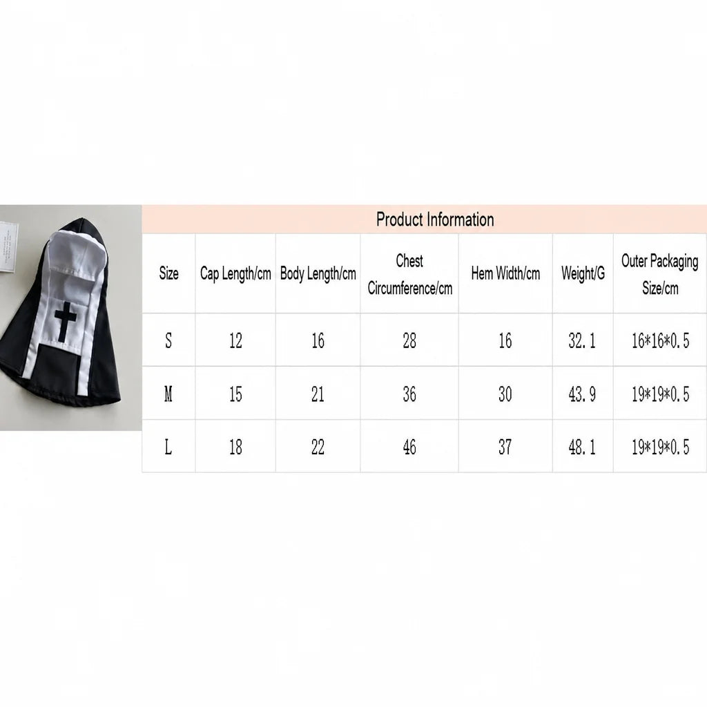 Pet Costume Clothes for Small Medium Dogs Cats Funny Halloween Decorative Cosplay  Dresses Witch Pet Photo Prop
