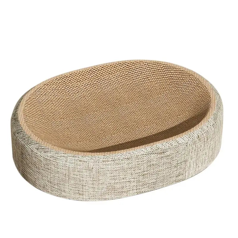 Snowy & Hope Oval Sisal Cat Scratcher Bed