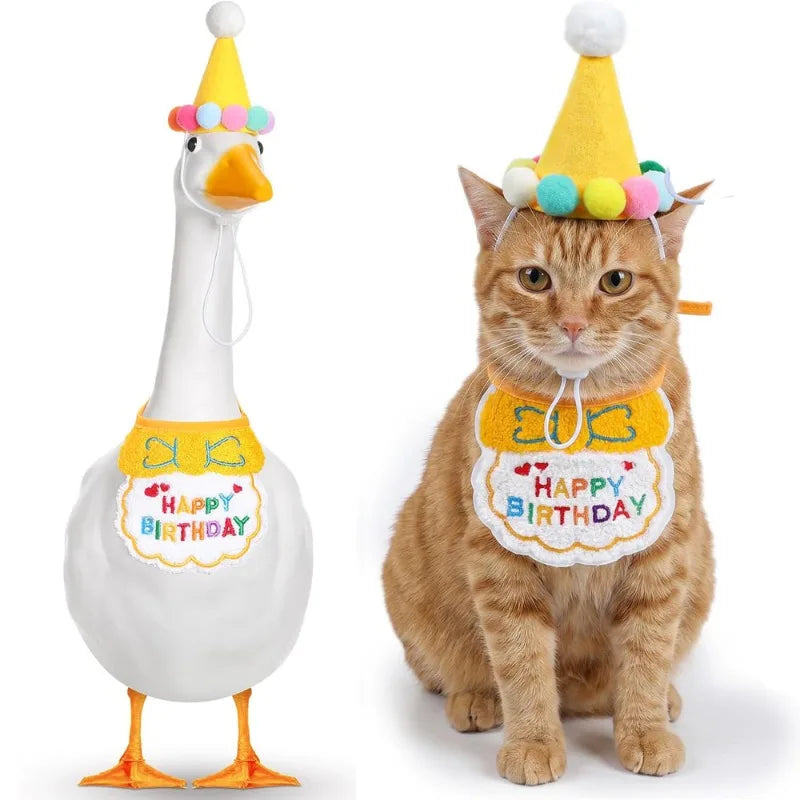 Pet Party Hat for Stuffed Animals Pet Birthday Hats Dogs Cats Rabbits Puppies Party also Goose Outfits Cement Plastic Duck Decor