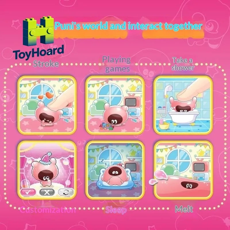 Punirunes Digital Pet Kawaii Fun and Interactive Cute Pet Game Machine Children Toys Trendy Toys Collectible Birthday Gift
