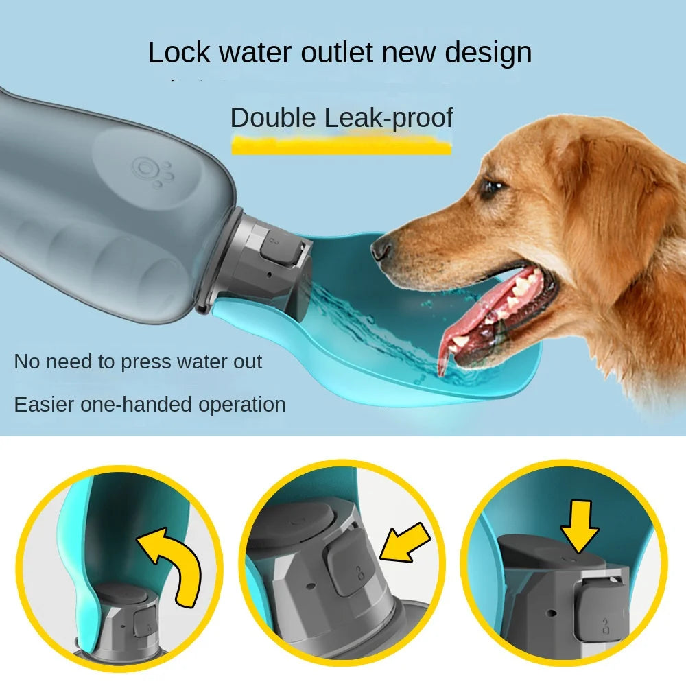 Pet Water Cup, Portable Dog Water Bottle, Outdoor Leaf-Shaped Foldable Water Bottle for Walking Dogs