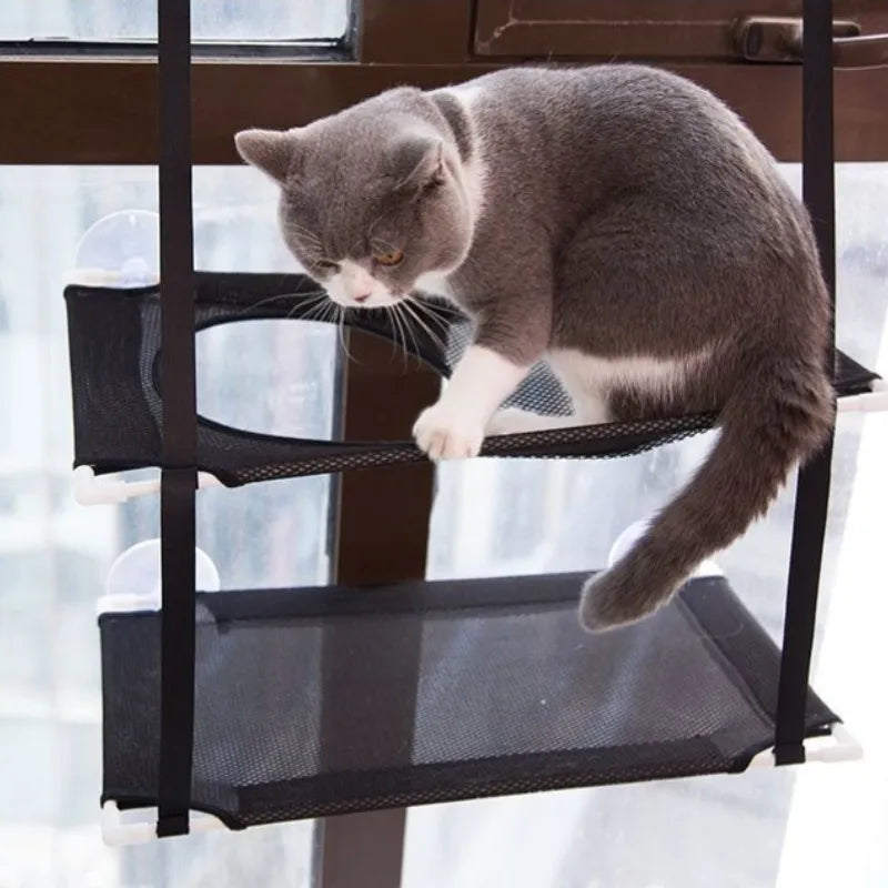 Snowy & Hope Double-Layer Window Cat Hammock