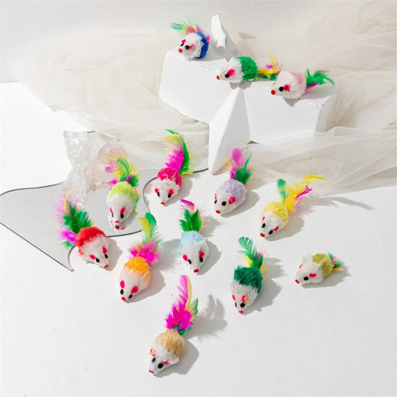 Snowy & Hope Feather Mouse Toy Set
