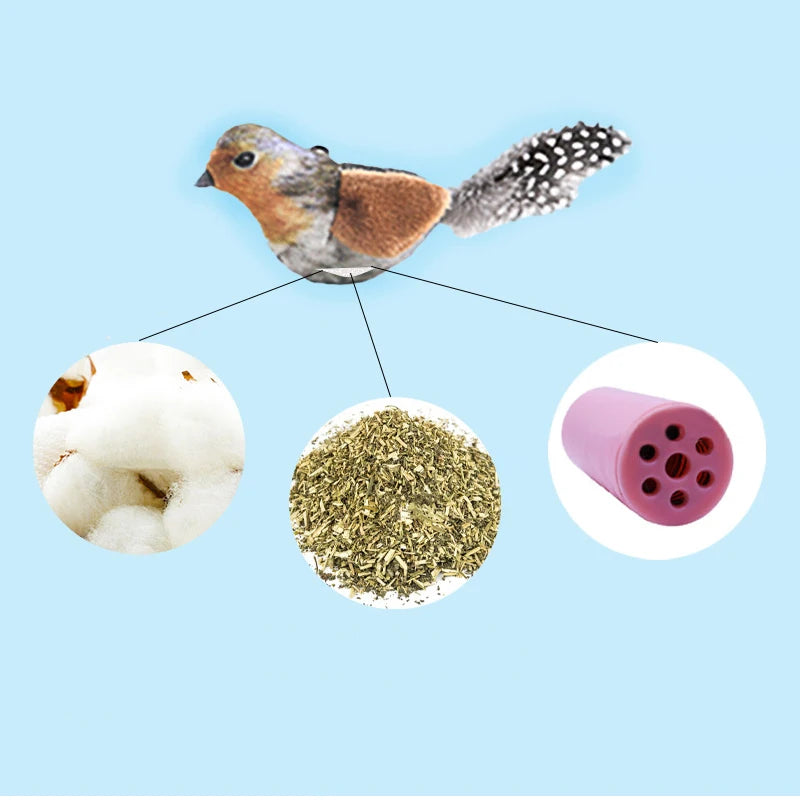Snowy & Hope Lifelike Catnip Bird Set